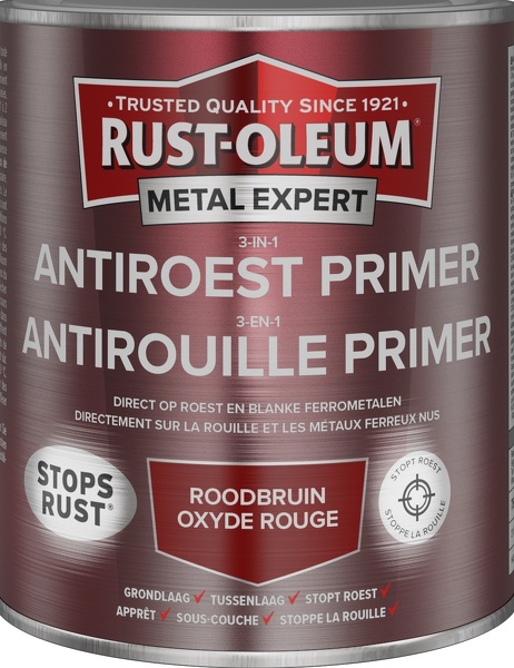 Rust-oleum Metalexpert 3-in-1 Antiroest Primer  3000 Rood 250 Ml In Blik