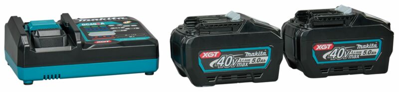 Makita 1911V6-0 40V Li-ion Accu Starterset (2x 5.0Ah Accu) + Lader - Detailed view of the product