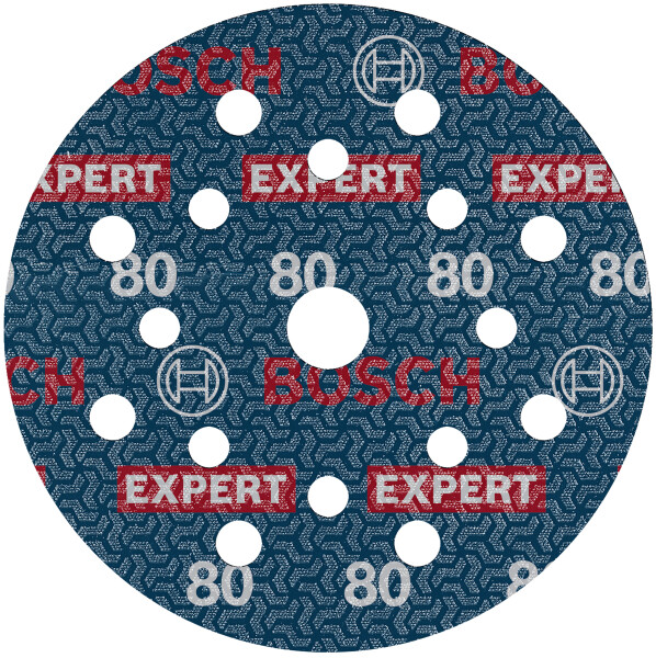 Bosch 2608902409 EXPERT Schuurschijf O780 Met Film Onderlaag - 125 Mm - K80 (50 Stuks)