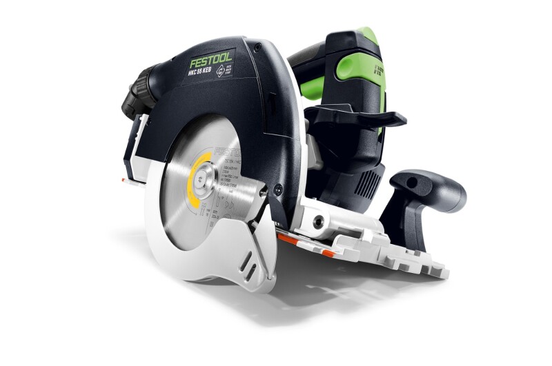 Festool HKC 55 KEB-Basic-FSK420 18V Accu Pendelkapzaag Body In Systainer Met Geleiderail - Detailed view of the product