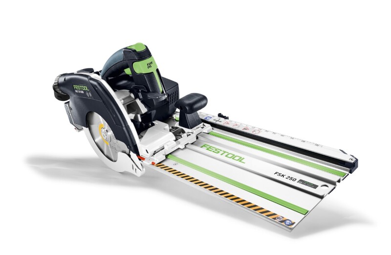 Festool HKC 55 KEB-Basic-FSK420 18V Accu Pendelkapzaag Body In Systainer Met Geleiderail - Detailed view of the product