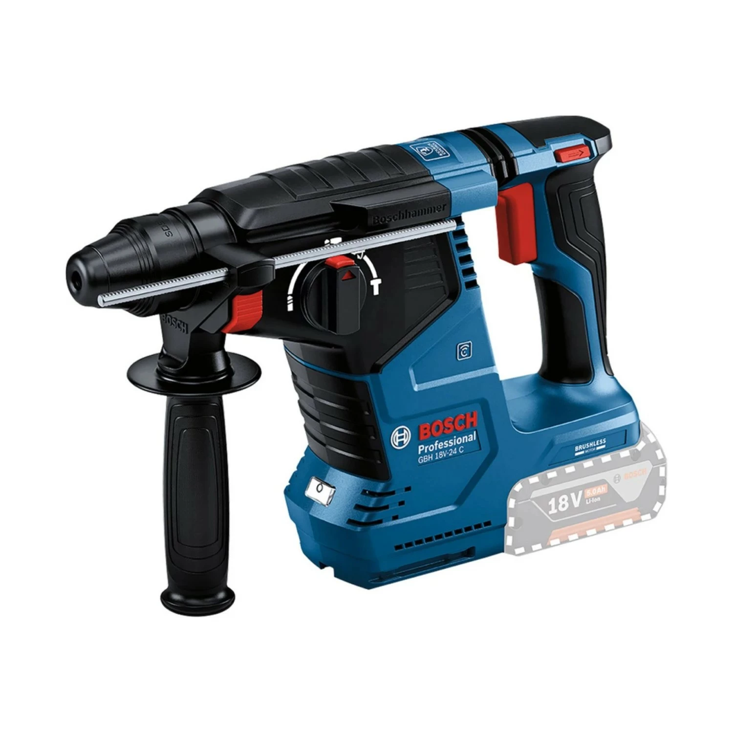 Bosch Professional GBH 18V-24 C Accu Combihamer SDS+ 24J Bluetooth 18V Basic Body in L-Boxx - 0611923001