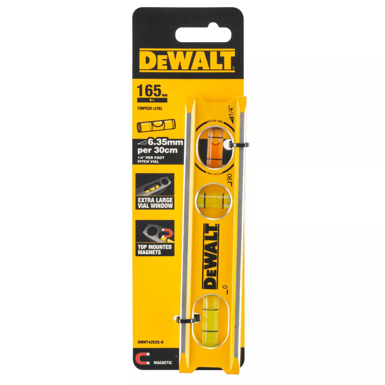 DeWALT DWHT42525-0 Torpedo Waterpas Billet - Magnetisch - 165mm thumbnail 3