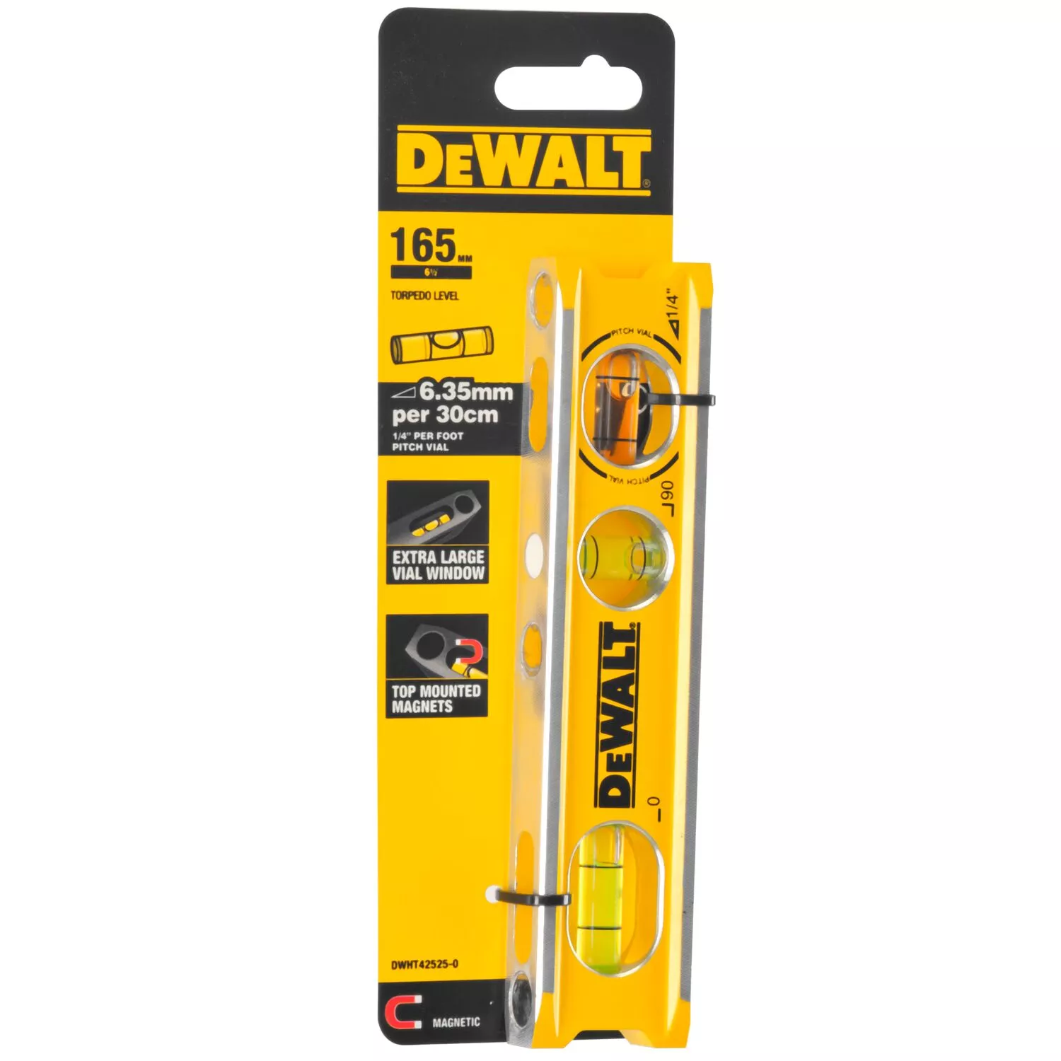 DeWALT DWHT42525-0 Torpedo Waterpas Billet - Magnetisch - 165mm thumbnail 4