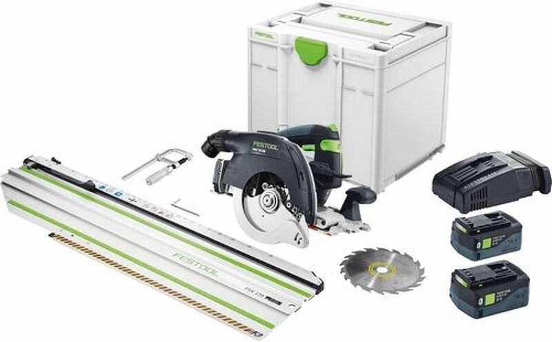 Festool HKC 55 5,0 EBI-Set-FSK 420 18V Li-Ion Accu Pendelkapzaag Set (2x 5,0Ah) In Systainer - 160mm