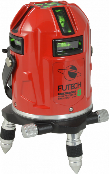 FUTECH Multicross 8 HPSD Kruislijnlaser Set Incl. Statief - In Koffer– Groen – 50m - 8 Lijnen - Detailed view of the product