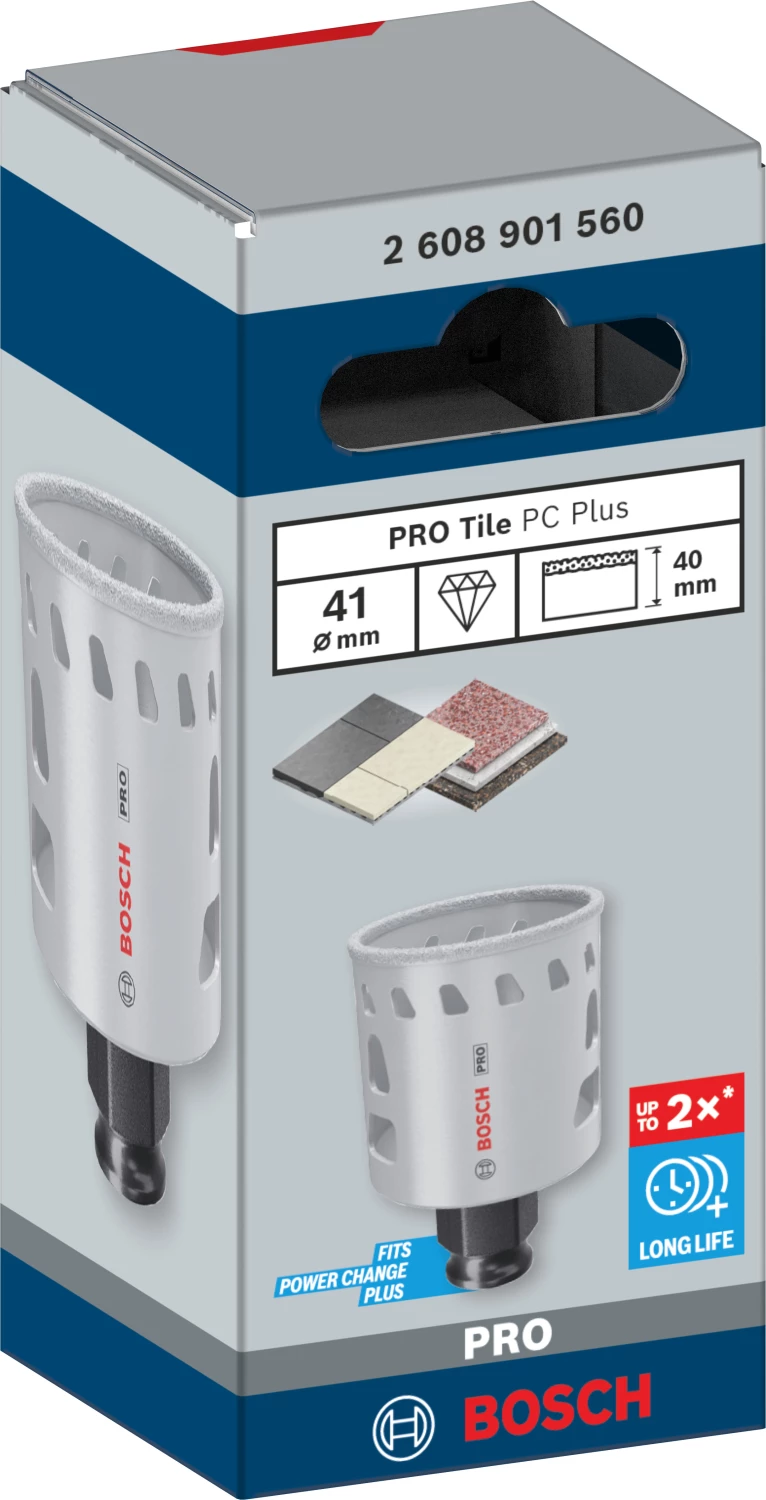 Bosch 2608901560 PRO Tile PC Plus Diamantgatzaag Voor Tegels - 41mm thumbnail 2