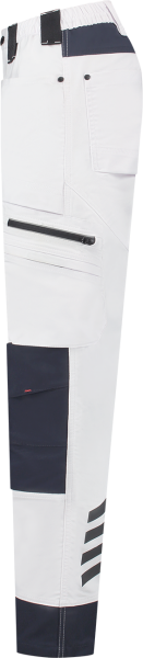 Workman 90041 STRETCH Worker Werkbroek P2S Dames - Wit / Navy - Maat 36 (28/31) - Detailed view of the product