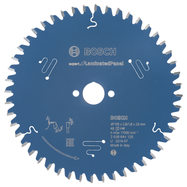 Bosch 2608644128 Expert Cirkelzaagblad - 165 X 20 X 48T - Gemelamineerde Plaat - Carbide