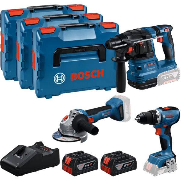 Bosch 3 Toolkit 18V 3-delige Accu Combiset (2x 5.0Ah + Lader) In L-boxx - Default image for the product