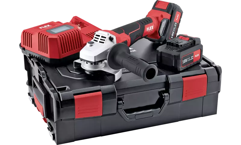Flex LB 125 18.0-EC/5.0 Set Li-Ion Accu Haakse Slijper Set (2x 5.0Ah) In L-Boxx - 125mm - Variabel - 18V