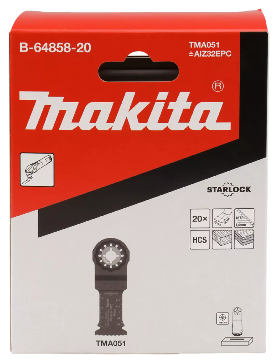 Makita TMA051 Bi-metalen Invalzaagblad - 32mm (20st)