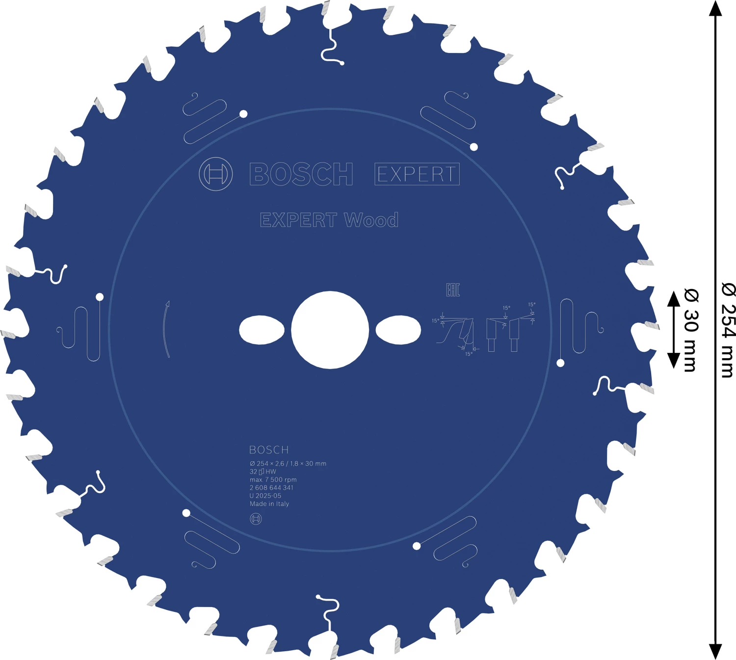 Bosch 2608644341 BIM Cirkelzaagblad- 254 X 30 X 32T - Carbide thumbnail 4