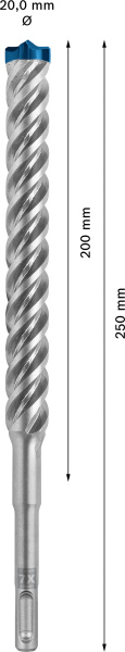 Bosch 2608900142 EXPERT Hamerboor SDS Plus-7X - 20x200x265mm - Detailed view of the product