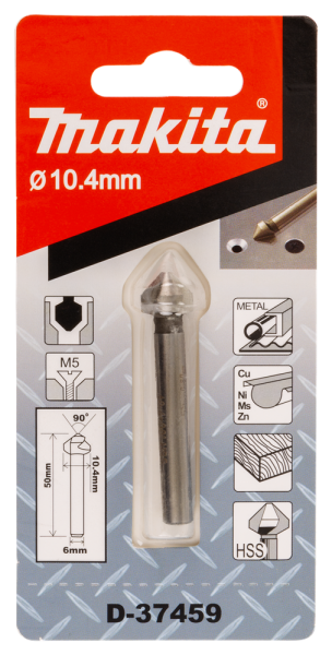 Makita D-37459 Verzinkboor 3-Cut - 10,4 X 6 X 50mm - M5 - Detailed view of the product