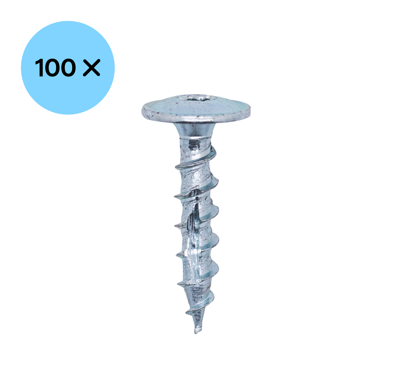 Woodies 61760401 Ultimate Tellerkopschroef Gehard Staal - TX30 - 6.0 X 50mm - Tellerkop - Voldraad - Verzinkt (100st) thumbnail 2