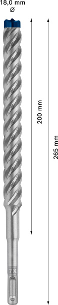 Bosch 2608900138 EXPERT Hamerboor SDS Plus-7X - 18x200x265mm - Detailed view of the product