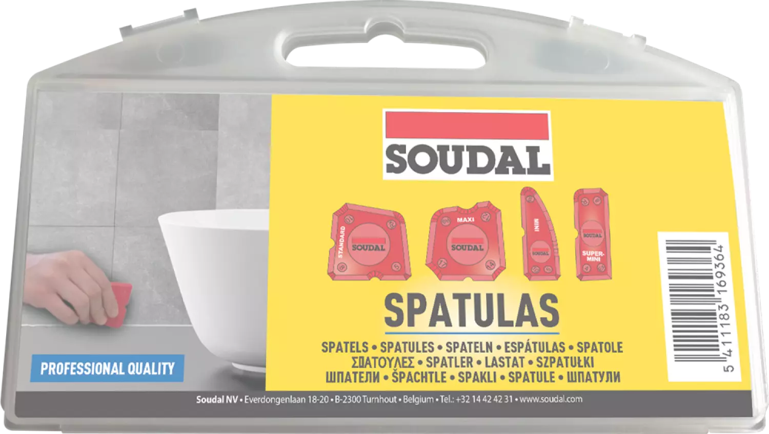 Soudal Spatelset Kit Afstrijkset - 4 Stuks