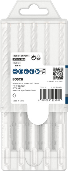 Bosch 2608833911 PRO Hamerboorset SDS Plus-5X - 6/6/8/8/10mm (5 Stuks) - Detailed view of the product