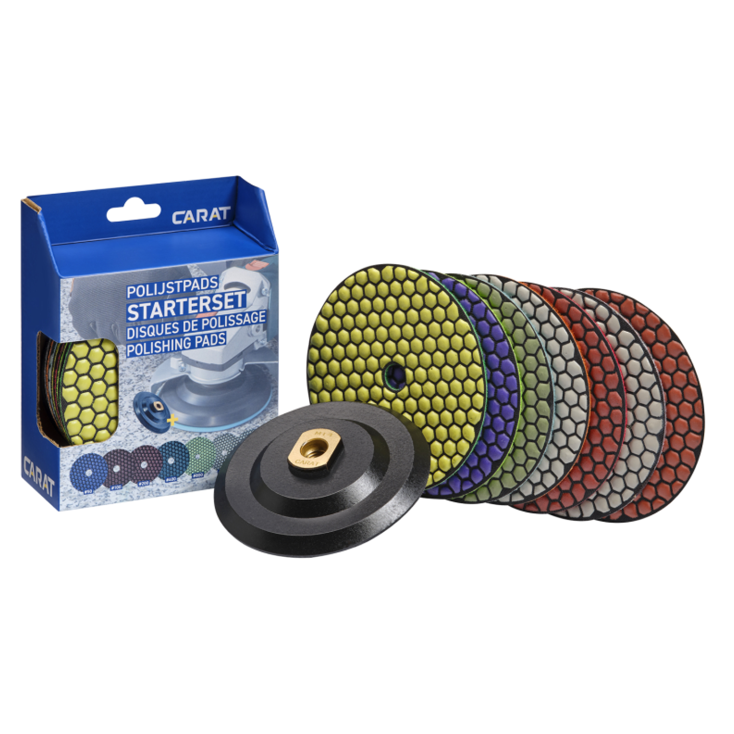 Carat EGPSET0000 7-delige Diamant Polijstschijven Starterset - 125mm
