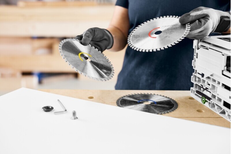 Festool 578564 KSB-SORT/3 W/L/A 160x1,8 Zaagbladenset - Detailed view of the product
