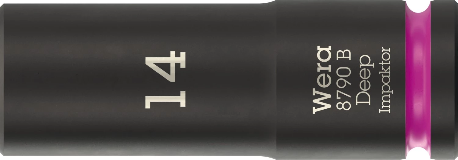 Wera 05005555001 8790 B Impaktor Deep Lange Krachtdop - 3/8"- Zeskant - 14 X 63mm