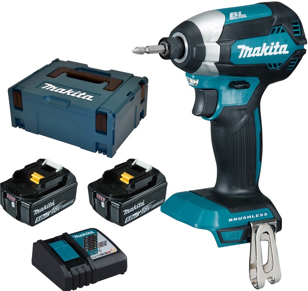 Makita DTD153RTJ 18V Li-Ion Accu Slagschroevendraaier Set (2x 5.0Ah Accu) In Mbox - Koolborstelloos EAN: 88381823975