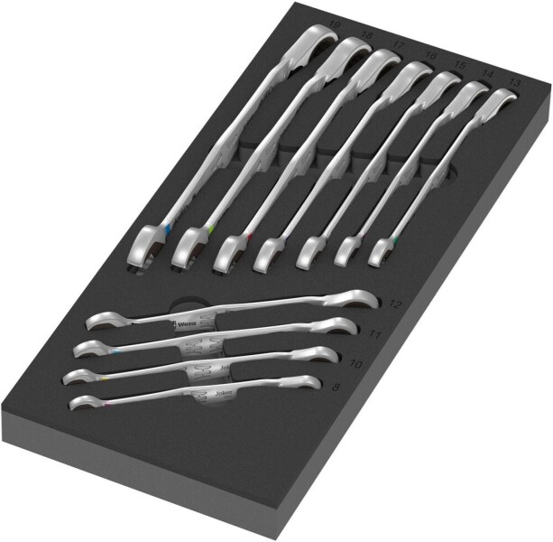 Wera 05150123001 11-delige 9733 6001 Joker Switch Set 1 Steek-/ringratelsleutelset In Schuimstof Inleg - 8-19mm - Default image for the product
