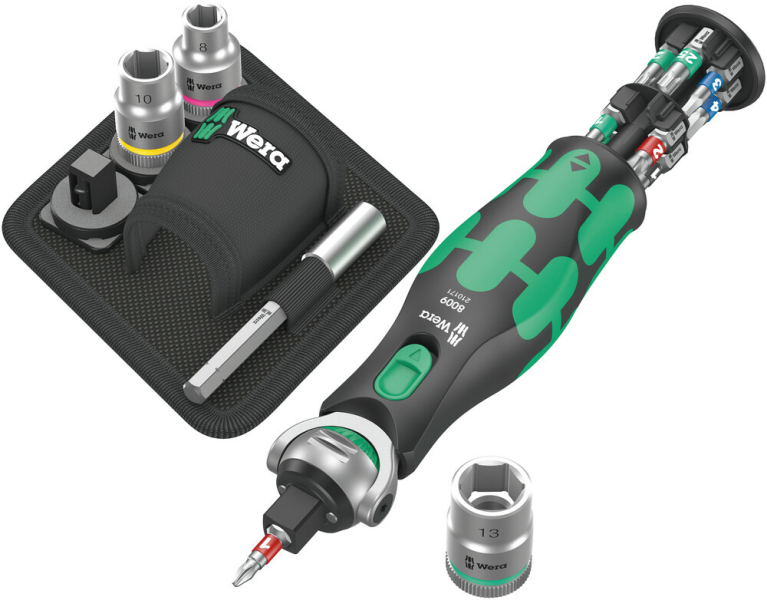 Wera 05004281001 18-delige 8009 8009 Zyklop Pocket Set 2 Ratel- En Doppenset - 3/8"+ 1/4" - Detailed view of the product