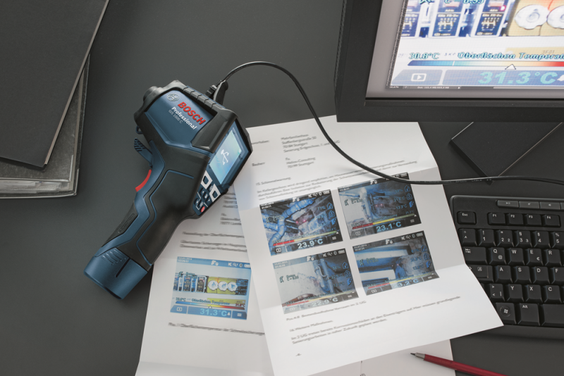 Bosch GIS 1000 C 10.8V Li-Ion Accu Thermodetector Set (1x 2.0Ah Accu) In L-Boxx - Detailed view of the product