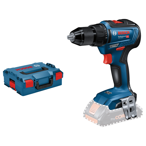 Bosch GSR 18V-55 18V Li-Ion Accu Schroefboormachine Body In L-Boxx - 55Nm - Koolborstelloos