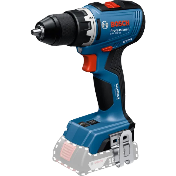 Bosch 18V Accu Schroefboormachine (GSR 18V-65)&Slagschroevendraaier (GDR 18V-215) Combiset (2x 5.0Ah Accu + Lader) - Detailed view of the product