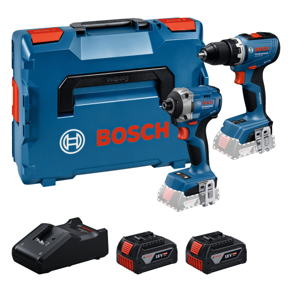 Bosch 18V Accu Schroefboormachine (GSR 18V-65)&Slagschroevendraaier (GDR 18V-215) Combiset (2x 5.0Ah Accu + Lader) - Default image for the product