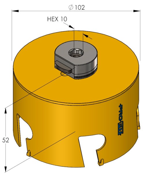 ProFit 09081102 Multi Purpose Gatzaag Incl. Adapter - 102mm - Detailed view of the product