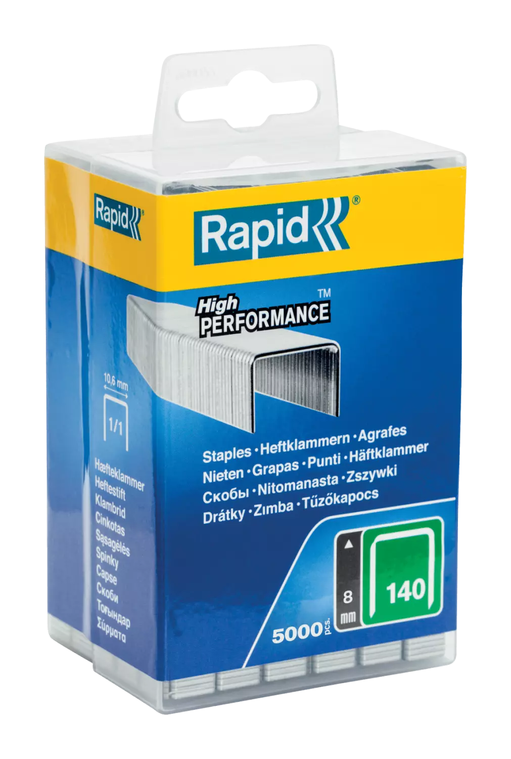 Rapid Vlakdraadnieten - 140/8mm - Gegalvaniseerd - 5000st In Kunststof Box thumbnail 2