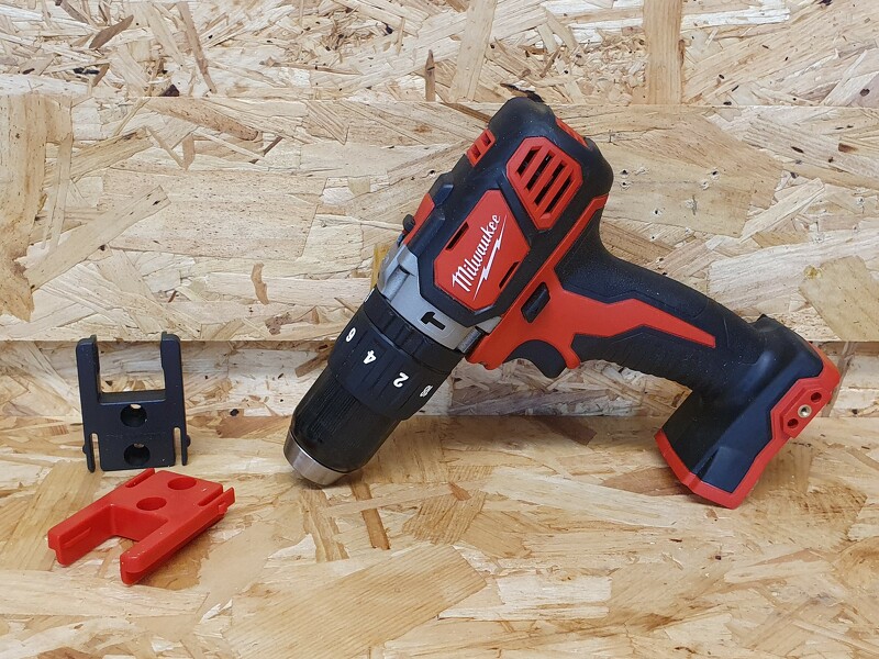 StealthMounts TM-MW18-RED-4 Machinehouder Voor Milwaukee M18 - Rood - 4-pack - Detailed view of the product