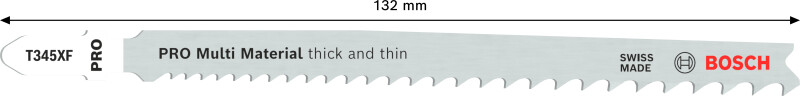 Bosch 2608634994 / T 345 XF BiM Decoupeerzaagblad Progressor - Hout / Metaal (5st) - Detailed view of the product