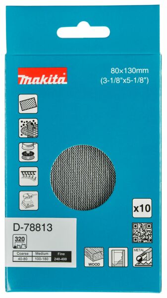 Makita D-78813 Schuurnet - 80x130mm K320 - Detailed view of the product