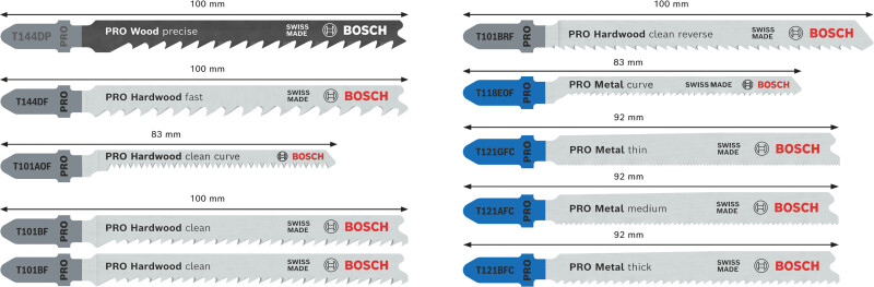 Bosch 2607011943 PRO 10-delige Hout En Metaal Zaagbladenset In Robustline Cassette - 100mm - Detailed view of the product