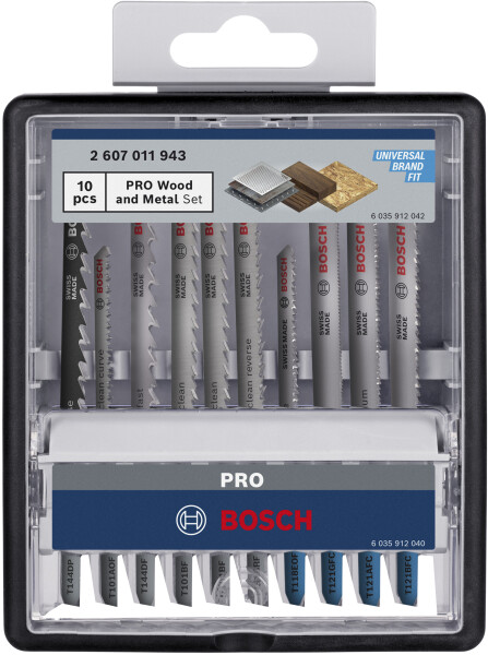 Bosch 2607011943 PRO 10-delige Hout En Metaal Zaagbladenset In Robustline Cassette - 100mm - Detailed view of the product