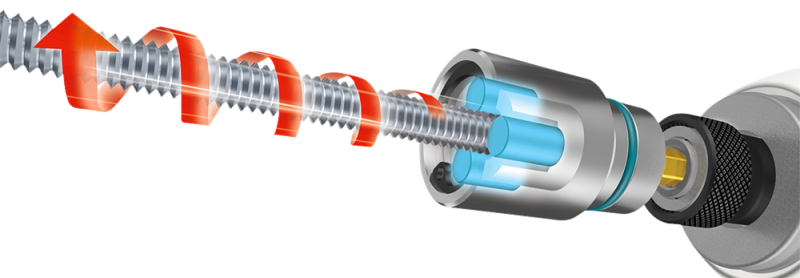 Makita B-42977 Dopsleutel Voor Draadstangen - M8 - 1/4'' - Detailed view of the product