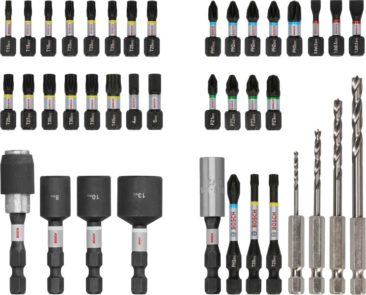 Bosch 2608521U87 40-delige PRO Impact Schroefbits En Houtboren - Gemengde Set - Detailed view of the product