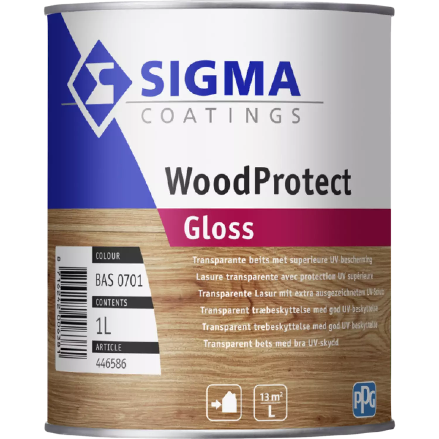 Sigma WoodProtect Gloss - Op Kleur Gemengd - 1L