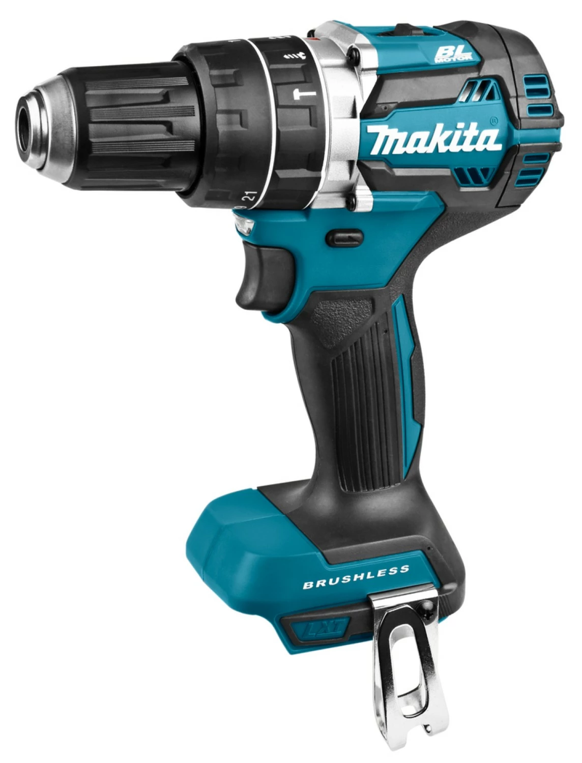Makita DLX2210TJ1 18V Li-Ion Accu Klopboor- /schroefmachine (DHP484Z)&Haakse Slijper (DGA506) Combiset (2x 5Ah Accu) In Mbox thumbnail 3