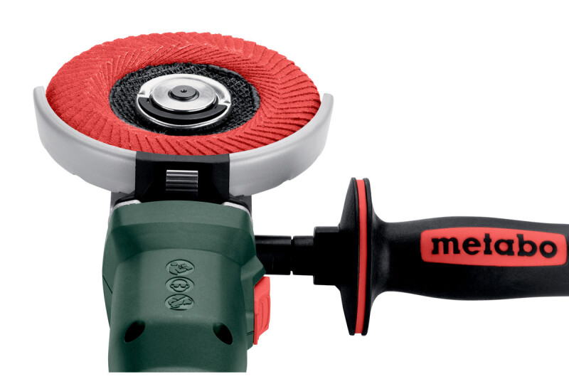 Metabo WVBF 18 LT BL 11-125 Quick 18V Li-ion Accu Platkopslijper Body In MetaBox - 125mm - Detailed view of the product