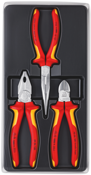 Knipex 00 20 12 3-delige Elektro Tangenset - Detailed view of the product