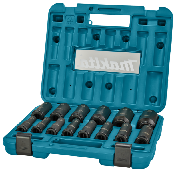 Makita E-16586 Impact Black Krachtdoppenset - 14-delig - 1/2'' - Detailed view of the product