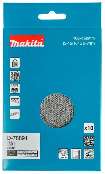 Makita D-78891 Schuurnet - 100x150mm K80 - Detailed view of the product