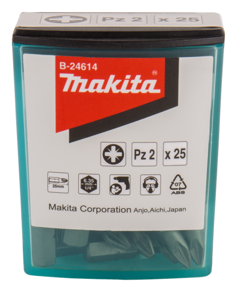 Makita B-24614 Schroefbit PZ2x25mm (25 St) - Detailed view of the product