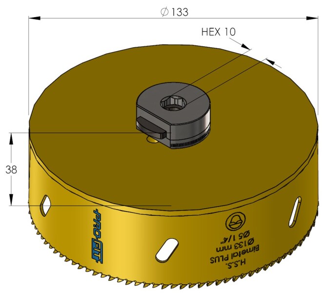 ProFit 9051133 BiMetal Plus Gatenzaag - 133mm - Detailed view of the product